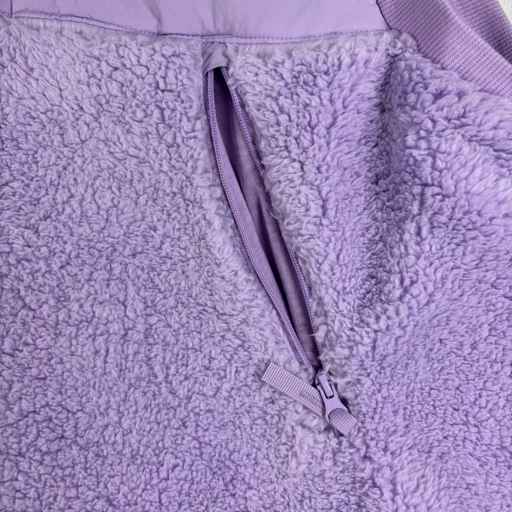 JoyLab Womens Mixed Media Sherpa Fleece Puffer Vest Purple Large New Winter Chic - Picture 3 of 13